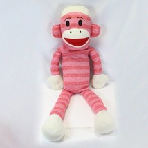 Giant Maxx Sock Monkey Pink Plush 2011 Stuffed Animal 45” Huge Big Large Toy - $74.47