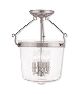 Livex Winchester 4 Light Flush Mount In Brushed Nickel - $280.03