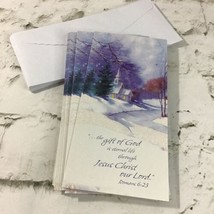 Vintage Hallmark Christmas Cards Gifts Of God Religious Glittery Lot Of ... - $14.84