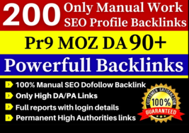 200 Permanent Dofollow High Domain Authority SEO Profile Backlinks - £20.13 GBP