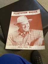 Plantation Boogie 1955 Red Foley Photo Music Sheet Vaughn Horton &amp; Lenny Dee - £11.28 GBP