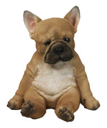 Laid Back Sitting Realistic Adorable French Bulldog Puppy Dog Figurine 7... - £32.46 GBP