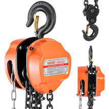 VEVOR Hand Chain Hoist 3 Ton 6600 lbs G80 20 ft Manual Chain Block Orange - $113.99