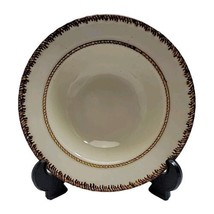 Vintage Tahiti Stoneware Brown Rim Salad Soup Bowls 8 in  - $4.94