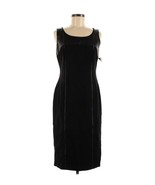 Lafayette 148 Shift Dress Womens Size 8 Black Leather Panel Ponte Knit L... - $67.05 CAD