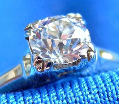 Earth mined Diamond European cut Deco Engagement Ring Vintage Cushion So... - $5,741.01
