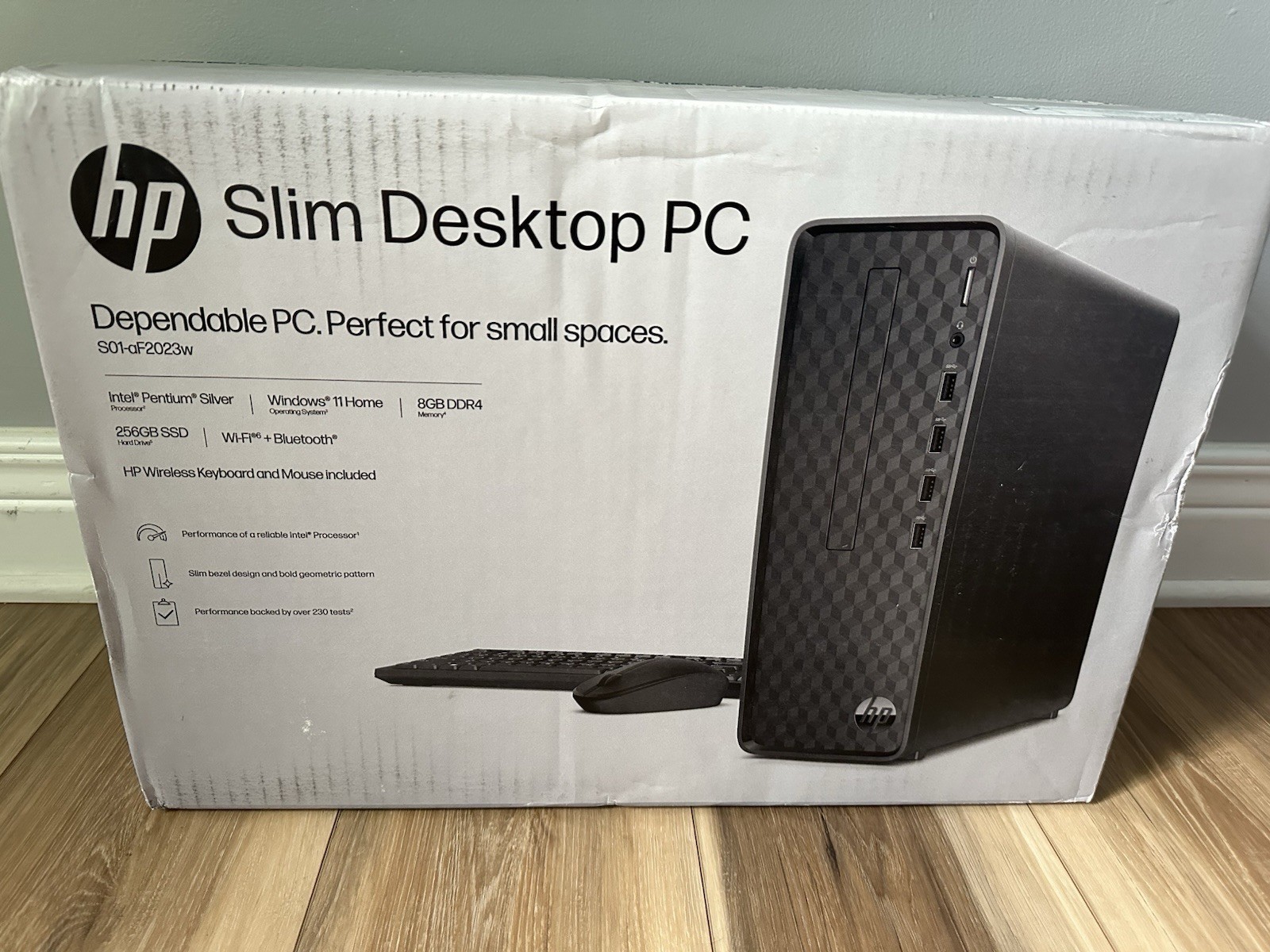 HP Slim Desktop PC S01-AF2023W Pentium Silver J5040 2.0GHz 8GB RAM 256GB... - $319.99