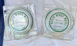 Vtg North Winds Motel 55th Street Ocean City Maryland Glass Ashtray Advertising - £23.70 GBP