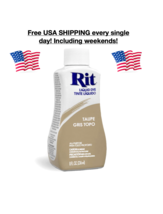 New Rit All Purpose Liquid Dye Taupe 8 oz Bottle Cotton Wool Nylon USA S... - $318.93 MXN