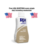New Rit All Purpose Liquid Dye Taupe 8 oz Bottle Cotton Wool Nylon USA S... - $318.93 MXN