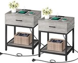 Nightstand With Charging Station, Side Table With Usb Ports And Outlets,... - $261.99