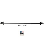 EXTRA LARGE IRON SCROLL CURTAIN ROD - Adjustable 64&quot;-110&quot; Amish Handcraf... - $154.89 CAD