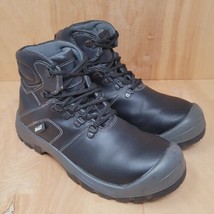 BILT Mens Steel Toe Boots Size 8 M Oil Resistant Black Lace Up Motorcycle Work - £30.36 GBP