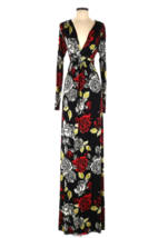 NWT Rachel Pally Long Sleeve Caftan Maxi in Rosa Floral V-neck Jersey Dress S - £72.53 GBP
