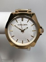 NEW Alexander Dubois 1487A Mens St Emilion White Textured Yellow Gold Dial Watch - £43.43 GBP