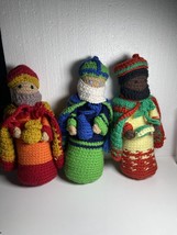 Crochet Handmade Set Of 3 Wisemen Figures Excellent Condition Epiphany n... - £17.57 GBP