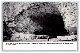 Pirate&#39;s Cave in Rock State Park Ohio River Ohio OH UNP B&amp;W Chrome Postcard I19 - £5.44 GBP