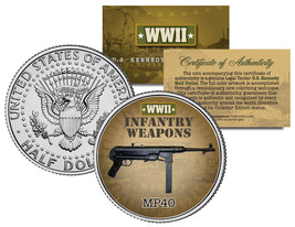 MP40 * WWII Infantry Weapons * JFK Kennedy Half Dollar U.S. Coin - £6.84 GBP