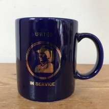 Vintage 1987 National Convention Of Navy Women Chicago Navy Blue Gold Coffee Mug - £22.39 GBP