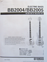Yamaha BB2004 and BB2005 Bass Guitar Service Manual and Parts List Booklet. - $11.87