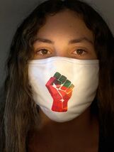 BLM Black Life Matter Reusable Face Mask Colorful Logo Dry Fit Mouth Cov... - $8.96