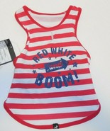 Hotel Doggy Dog Clothes One Piece Outfit Small Red White Boom New 12-13&quot;  - £15.56 GBP