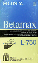 SONY Betamax L-750 Blank Video Cassette:  New  in Original Package - £3.59 GBP