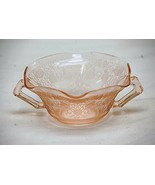 Old Vintage 30s Florentine #1 Pink Depression by Hazel Atlas Cream Soup ... - £27.68 GBP