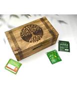 Tea Box Organizer 6 Compartment Wooden| Tea Chest or Tea Storage Box 10x... - $829.28 MXN