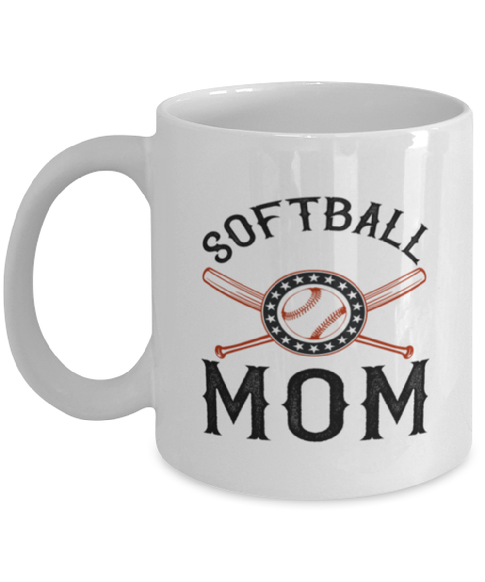 Primary image for Mom Mugs Softball Mom White-Mug 