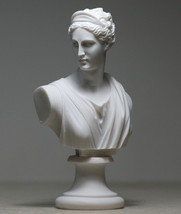 ARTEMIS DIANA Bust Head Greek Roman Goddess Statue Handmade Sculpture 5.91inches - $36.47