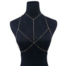Body clothing chain Women's bra chain Body jewelry Women Jewelry Gold Co... - $14.90