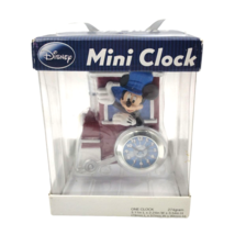 Disney Mickey Mouse Train Mini Clock Quartz Accuracy Kmart Gift Box Resin Paint - £15.91 GBP