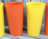 Vintage Tupperware Tumblers Cups 873 - Lot of 4 - Yellow &amp; Orange - $19.34