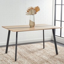 Safavieh Home Collection Leith Mid-Century Scandinavian Natural/Black St... - $341.99