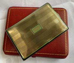 14K Gold 1930 Art Deco Enamel Cigarette Case JE Caldwell Horn Hardart Ba... - $9,701.95
