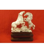 (horse-3) wild pr Horses of shed ANTLER figurine Bali detailed carving s... - £163.43 GBP