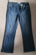 Ladies Route 66 Denim Jeans Size 13/14 Medium Dark Boot Leg Mid Rise Warm - $21.99