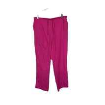 Southern Scrubs Pink Pants Elastic Waist Straight Leg Large Veterinary H... - $11.87