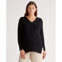 Quince Womens 100% Organic Cotton Fisherman Side Zip Maternity Nursing Sweater S - £30.11 GBP