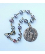 Silver Grey Rosary Bracelet - $26.95