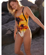 Aerie Babewatch Cheekiest One Piece Swimsuit SMALL Orange Palm Trees - $743.79 MXN Aerie Babewatch Cheekiest One Piece Swimsuit SMALL Orange Palm Trees - $743.79 MXN