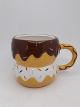 Sprinkled Donut Shaped Coffee Mug Cup 18 oz. - £10.16 GBP