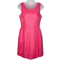 J. CREW barbie pink textured sleeveless scoop neck dress size 4 cocktail party - £26.48 GBP