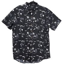 Gothic Spookycore Nightmare Before Christmas Allover Print Button Shirt ... - $26.99