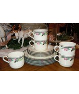 14pc Lenox Chinastone Midnight Blossoms Coffee Mug / Tea Cup Set Service... - €72,57 EUR