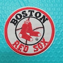 Boston Red Sox Embroidered Patch 4&quot; Round Iron On  MLB - $92.08 MXN