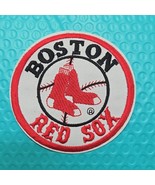 Boston Red Sox Embroidered Patch 4&quot; Round Iron On  MLB - $91.33 MXN
