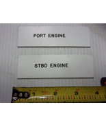 Boat  Tag Name Plate, PORT engine and STBD engine 4&quot;x1-1/4&quot; - $187.22 MXN