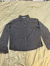 NWT Zara Women’s Button Down Shirt Black Long Sleeve Size S - $516.18 MXN